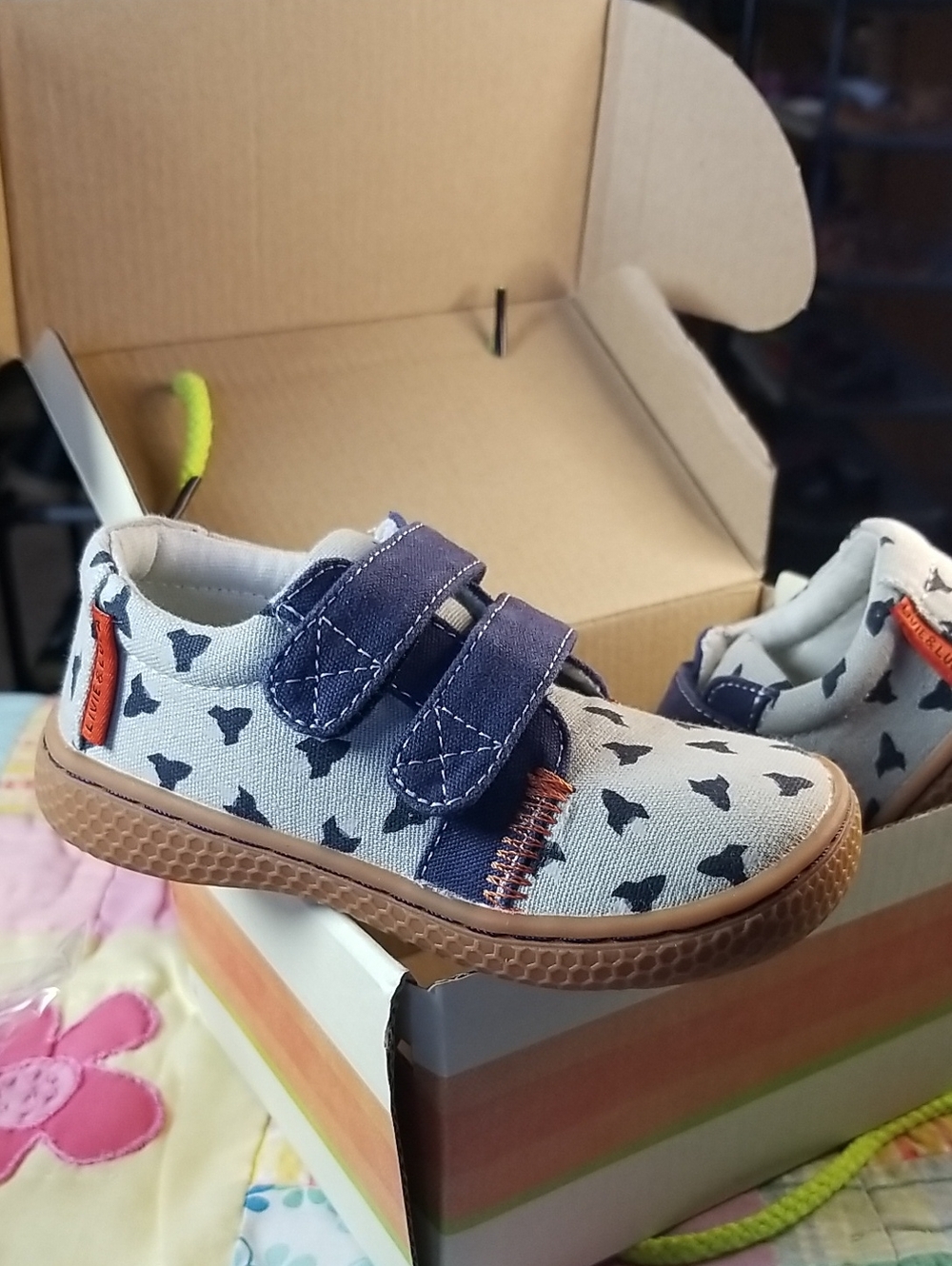 Livie & Luca Blue and Light Gray Sneakers Size 6 Rocket